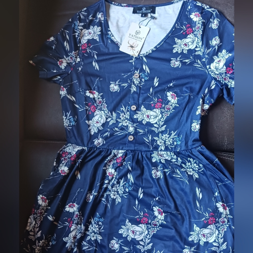 Blue Yathon dress Small